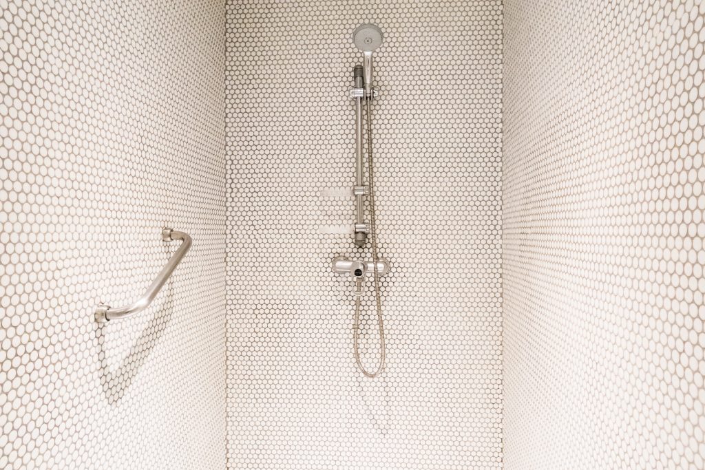 shower with handle