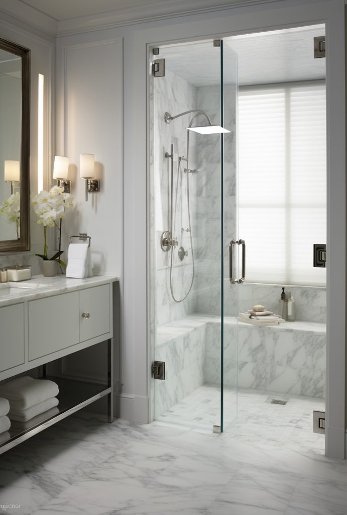 small bathroom with modern style ai generated (1)